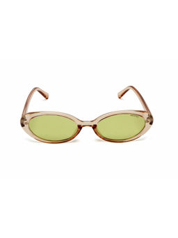 Mespee - Green Oval Full Plastic Women UV Protected Sunglasses (ZN3549-C2) (53)