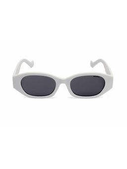Mespee - Grey Oval Full Plastic Women UV Protected Sunglasses (ZN3562-C4) (55)