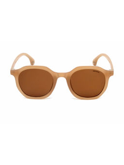 Mespee - Beige Round Full Plastic Women UV Protected Sunglasses (ZN3580-C4) (50)