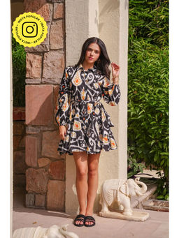 HOUSE OF SAL - Women Printed Shirt Dress with Belt