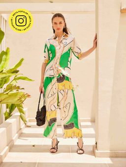 HOUSE OF SAL - Multicolor Roza Printed Co-Ord (Set of 2)