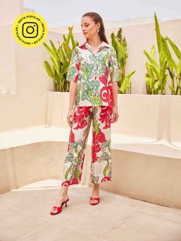 HOUSE OF SAL - Multicolor Cazo Printed Co-Ord (Set of 2)