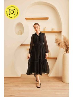 HOUSE OF SAL - Anta Black Midi Dress