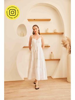 HOUSE OF SAL - Elena Midi Dress White