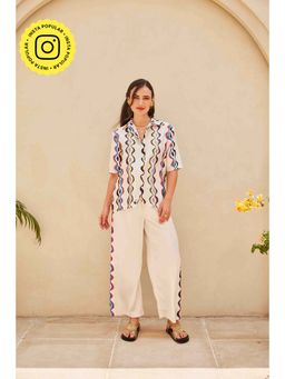 HOUSE OF SAL - Cream Peru Printed Co-Ord Set (Set of 2)