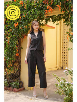 HOUSE OF SAL - Black Mellrose Solid Co-Ord (Set of 2)
