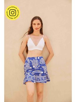 HOUSE OF SAL - Sipi Printed Blue Skirt