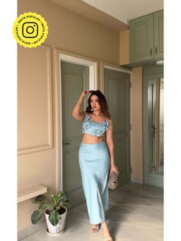 HOUSE OF SAL - Nile Satin Co-Ord Set - Blue