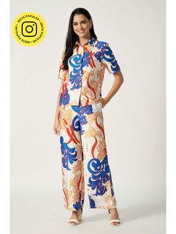 HOUSE OF SAL - Women Multi-Color Polyester Printed Co-Ord Set