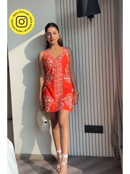 HOUSE OF SAL - Women Multi-Color Viscose Printed Dress