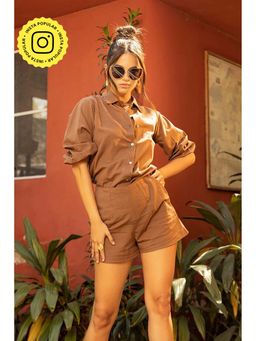HOUSE OF SAL - Brown Amber Shirt