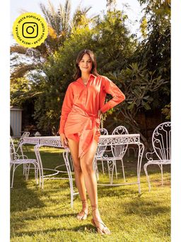 HOUSE OF SAL - Orange Back-Open Shirt