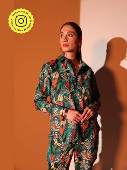 HOUSE OF SAL - Green Amazon Printed Shirt