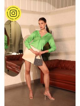 HOUSE OF SAL - Neon Green Knot Top