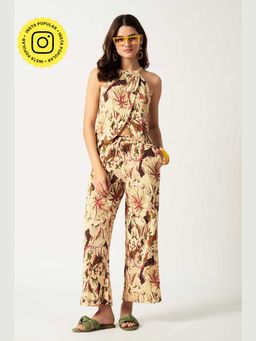 HOUSE OF SAL - Multi-Color Cotton Floral Top with Pant