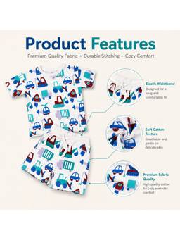 Blumbuds - Kids Graphic Shorts with T-shirt