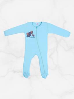 Blumbuds - Blue Cotton Printed Bodysuit