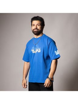 HOP HEAD - Blue Cotton Crew Neck T-Shirt