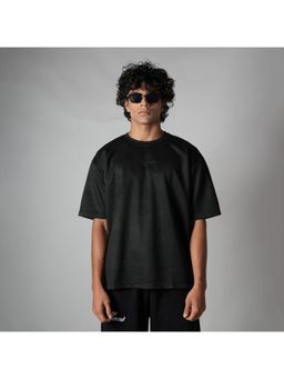 HOP HEAD - Black Suede Crew Neck T-Shirt
