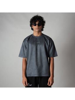 HOP HEAD - Charcoal Suede Crew Neck T-Shirt