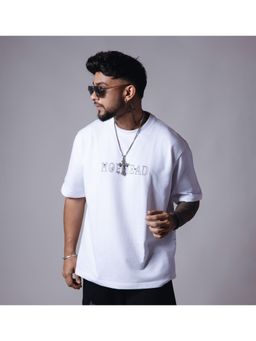 HOP HEAD - White Cotton Blend Crew Neck T-Shirt