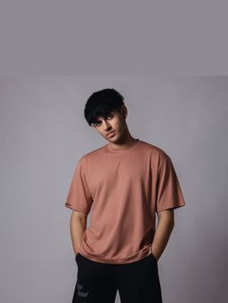 HOP HEAD - Peach Tencel Crew Neck T-Shirt