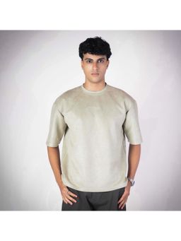HOP HEAD - Green Suede Crew Neck T-Shirt