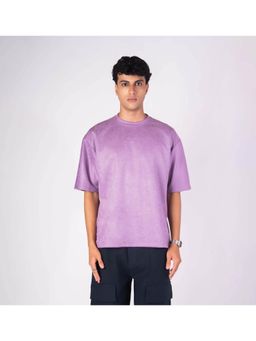 HOP HEAD - Purple Suede Crew Neck T-Shirt