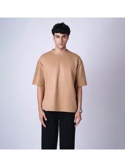 HOP HEAD - Brown Suede Crew Neck T-Shirt