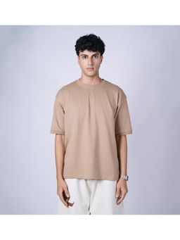 HOP HEAD - Beige Cotton Blend Crew Neck T-Shirt