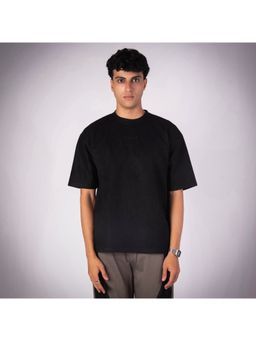 HOP HEAD - Black Suede Crew Neck T-Shirt
