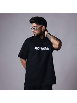 HOP HEAD - Black Cotton Blend Crew Neck T-Shirt