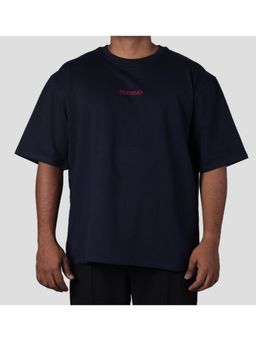 HOP HEAD - Navy Blue Pure Cotton Crew Neck T-Shirt