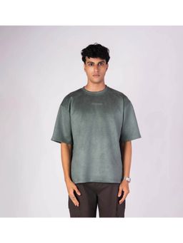 HOP HEAD - Green Suede Crew Neck T-Shirt
