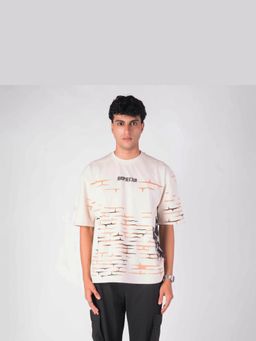 HOP HEAD - Ivory Cotton Blend Crew Neck T-Shirt