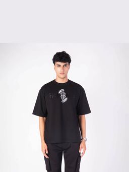HOP HEAD - Black Cotton Blend Crew Neck T-Shirt