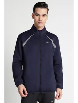 Reebok - Men's Navy Blue Solid Jacket