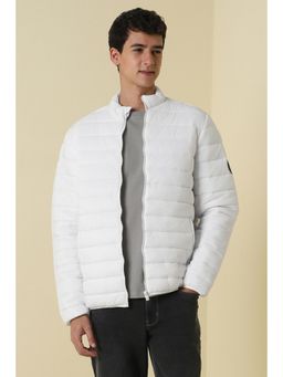 Allen Solly - Men's White Solid Jacket