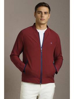 Louis Philippe - Men's Casual Maroon Jacket