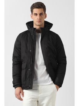 Van Heusen - Men's Black Solid Casual Jacket
