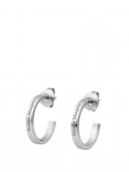 Maison Margiela - Silver Logo Hoop Earings