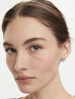 TORY BURCH - Gold Crystal Stud Earrings
