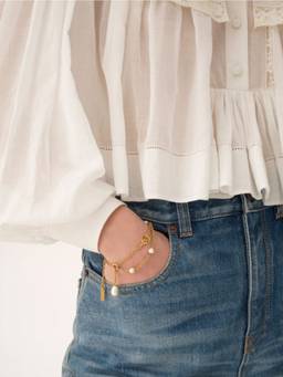 Chloe - Golden Classic Pearl Bracelet