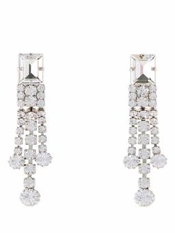 Alessandra Rich - Silver Fringe Drop Earring
