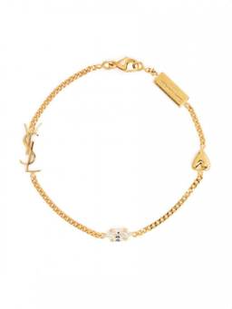 Saint Laurent - Golden Opyum Heart Charm Bracelet