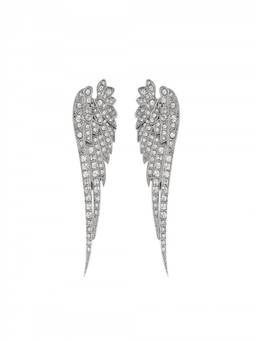 Palm Angels - Silver Wings Strass Drop Earrings