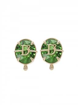 Dsquared2 - Green Logo Stud Earrings