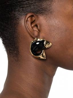 JACQUEMUS - Blacken Fish Shaped Earrings
