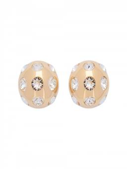 JACQUEMUS - Golden Round Crystals Earrings