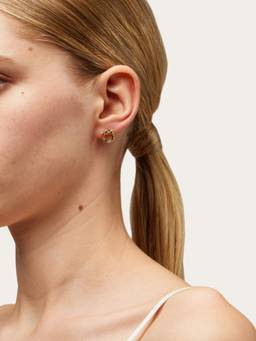 Ferragamo - Golden Gancini Stud Earrings